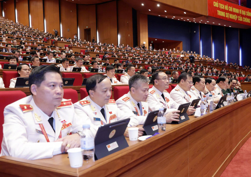 Các đại biểu Đảng bộ Công an Trung ương dự Đại hội XIV.