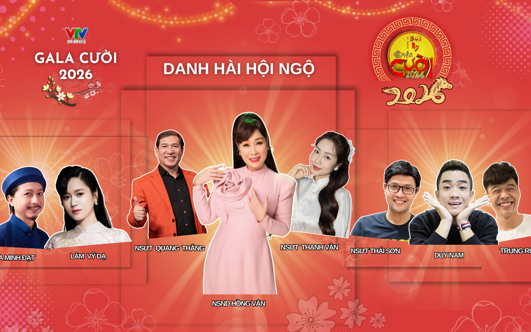 Dàn nghệ sĩ tham gia Gala Cười 2026