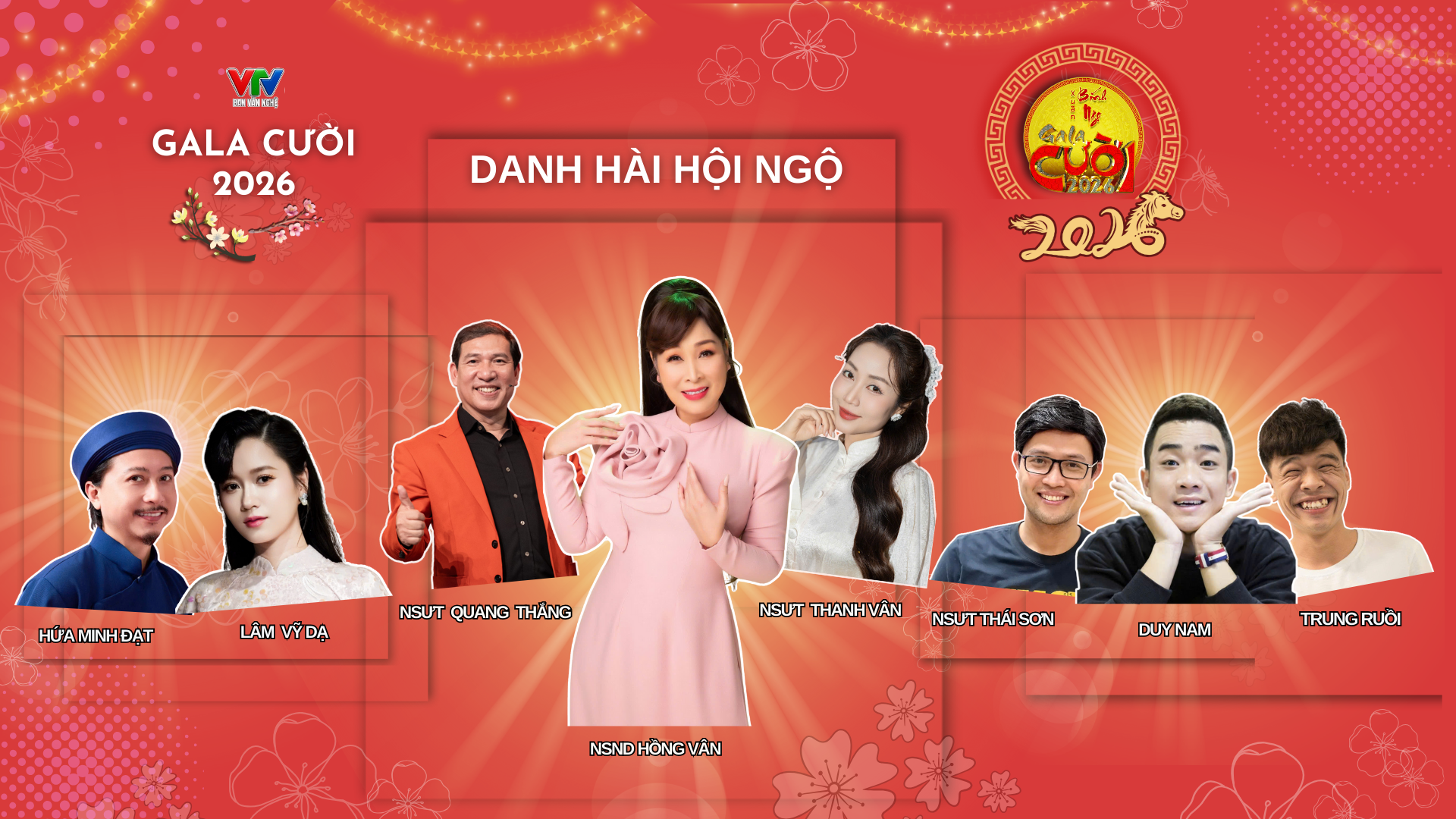 Các nghệ sĩ tham gia Gala Cười 2026
