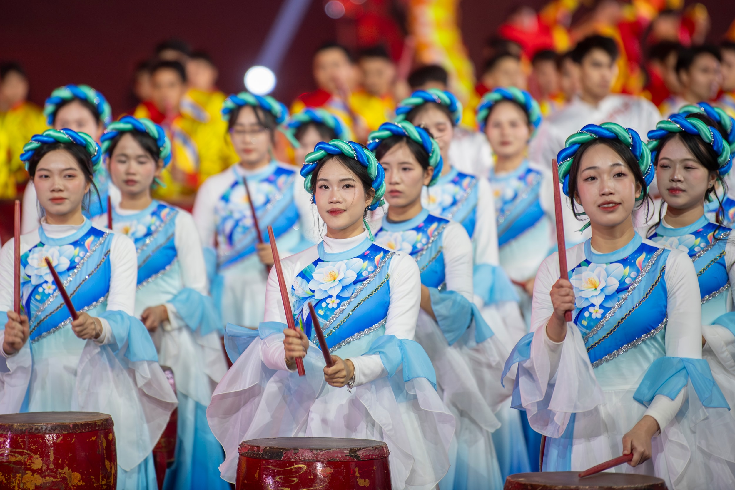 Ấn tượng những màn đồng diễn quy mô lớn trong chương trình 'Dưới lá cờ vẻ vang của Đảng'- Ảnh 11.