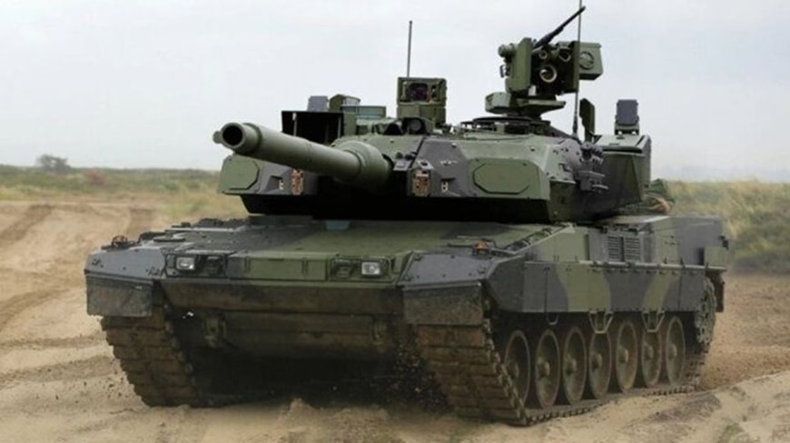 Xe tăng Leopard-2A8 của Đức tích hợp hệ thống phòng thủ chủ động hiện đại.