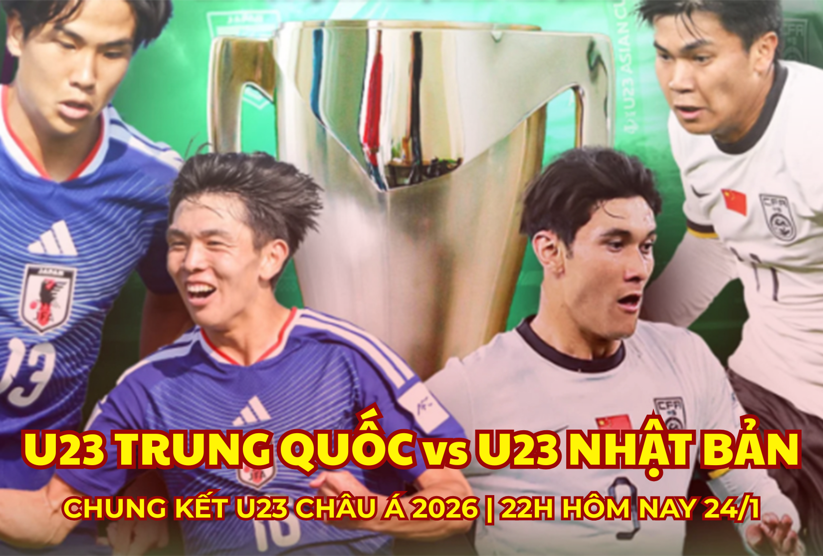 VTV2 VTVgo trực tiếp U23 Nhật Bản đấu với U23 Trung Quốc 24/1