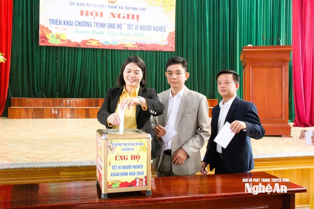 Xã Quỳnh Lưu triển khai Chương trình ủng hộ Tết vì người nghèo Xuân Bính Ngọ 2026
