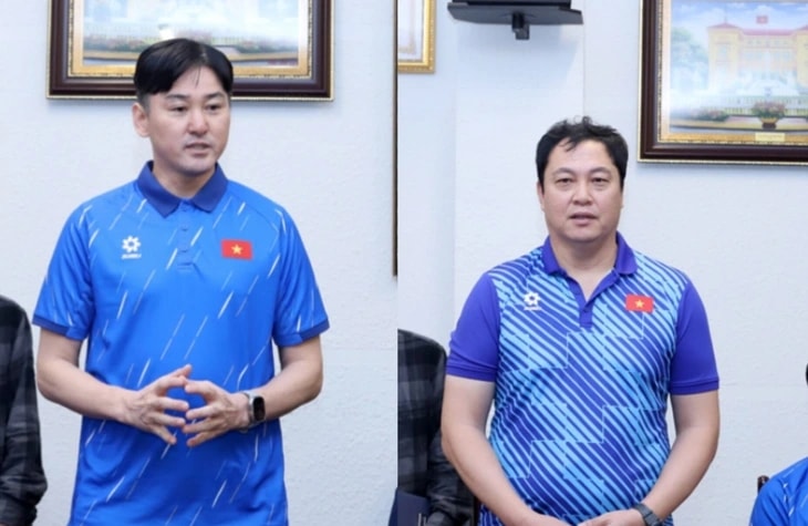 Bộ đôi trợ lý Lee Jung Soo và Lee Won Jae của đội tuyển U23 Việt Nam