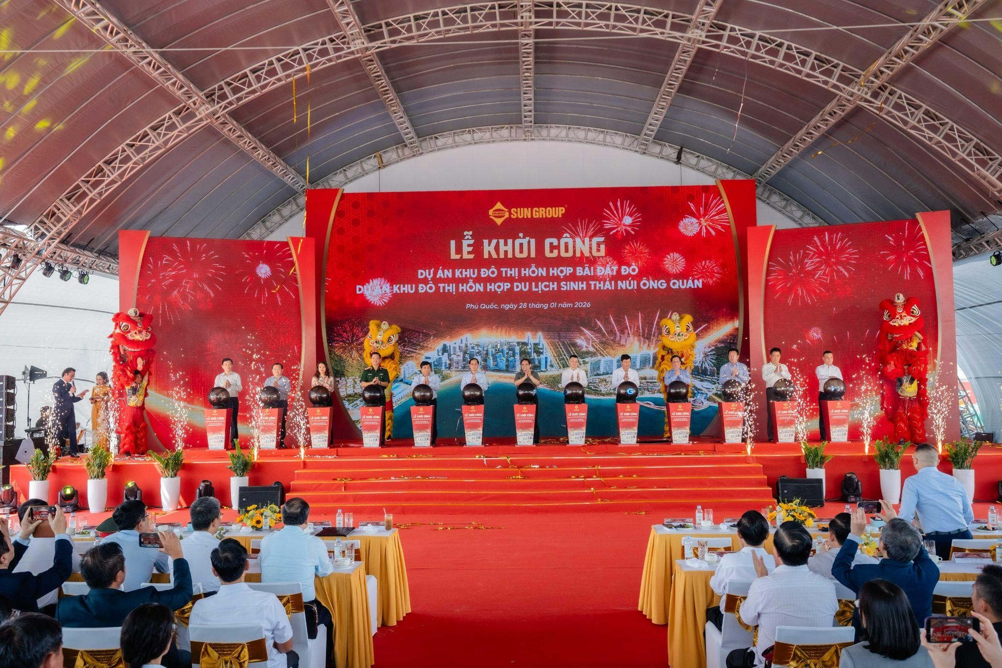 Thủ tướng Phạm Minh Chính dự lễ khởi công dự án Sun Group tại Phú Quốc