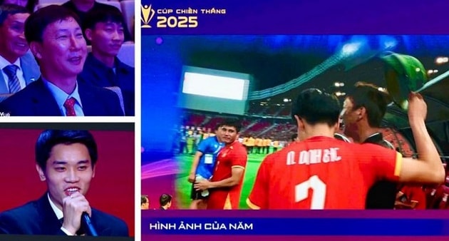 Đình Bắc cùng HLV Kim Sang-sik đã tạo nên một hình ảnh đáng nhớ.