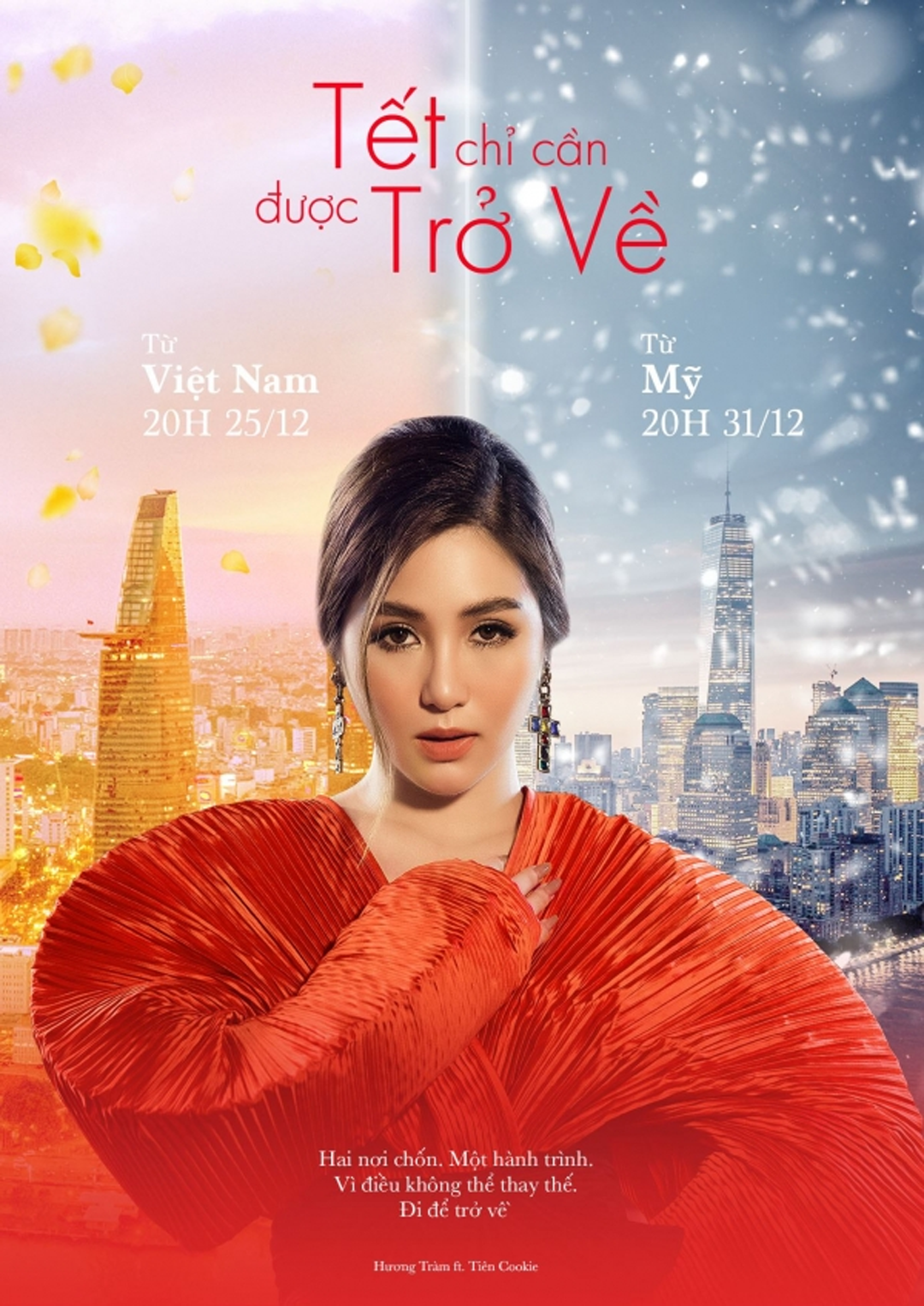 Poster chính thức của 'Tết chỉ cần được trở về' được nữ ca sĩ 'nhá hàng' trước đó