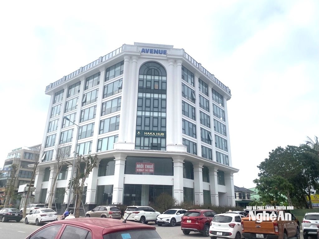 Dù tọa lạc tại vị trí đắc địa, bám trục đường 72 m với hai mặt tiền, khu tổ hợp cao cấp ở phường Vinh Lộc vẫn khó tìm khách thuê mặt bằng. Ảnh: Văn Trường