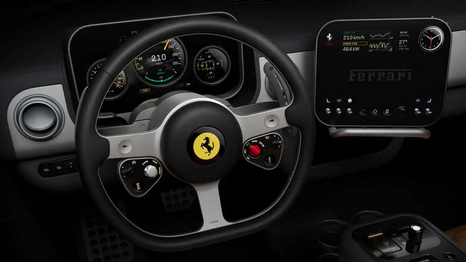 Không gian nội thất tối giản mang phong cách Apple của siêu xe điện Ferrari Luce