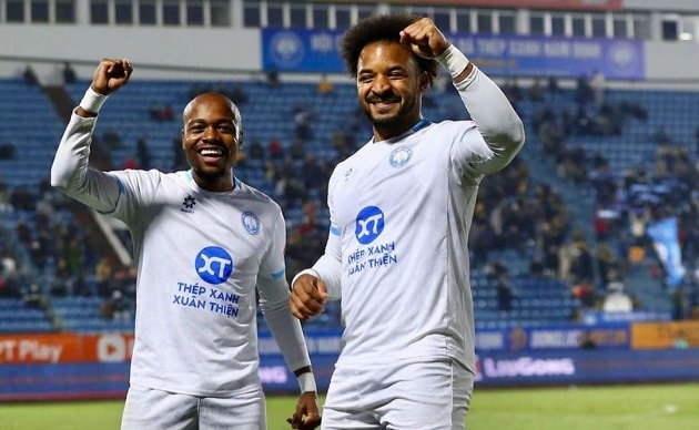 Tiền đạo Xuân Son trong một trận đấu tại V-League 2025/26