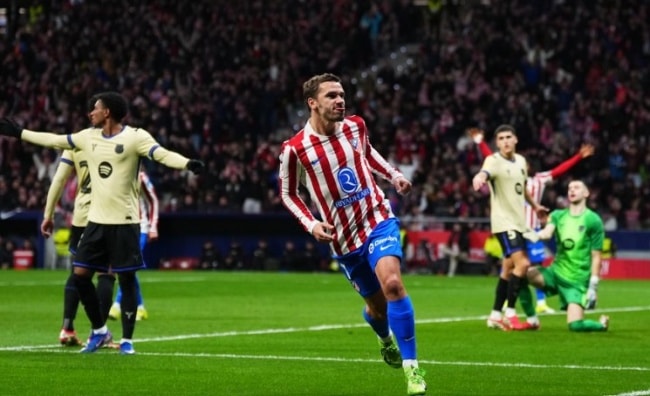 Atletico Madrid thắng giòn giã Barca trong trận bán kết Copa del Rey.
