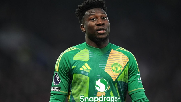 Thủ môn Andre Onana trong màu áo Manchester United trước khi được đem cho mượn.