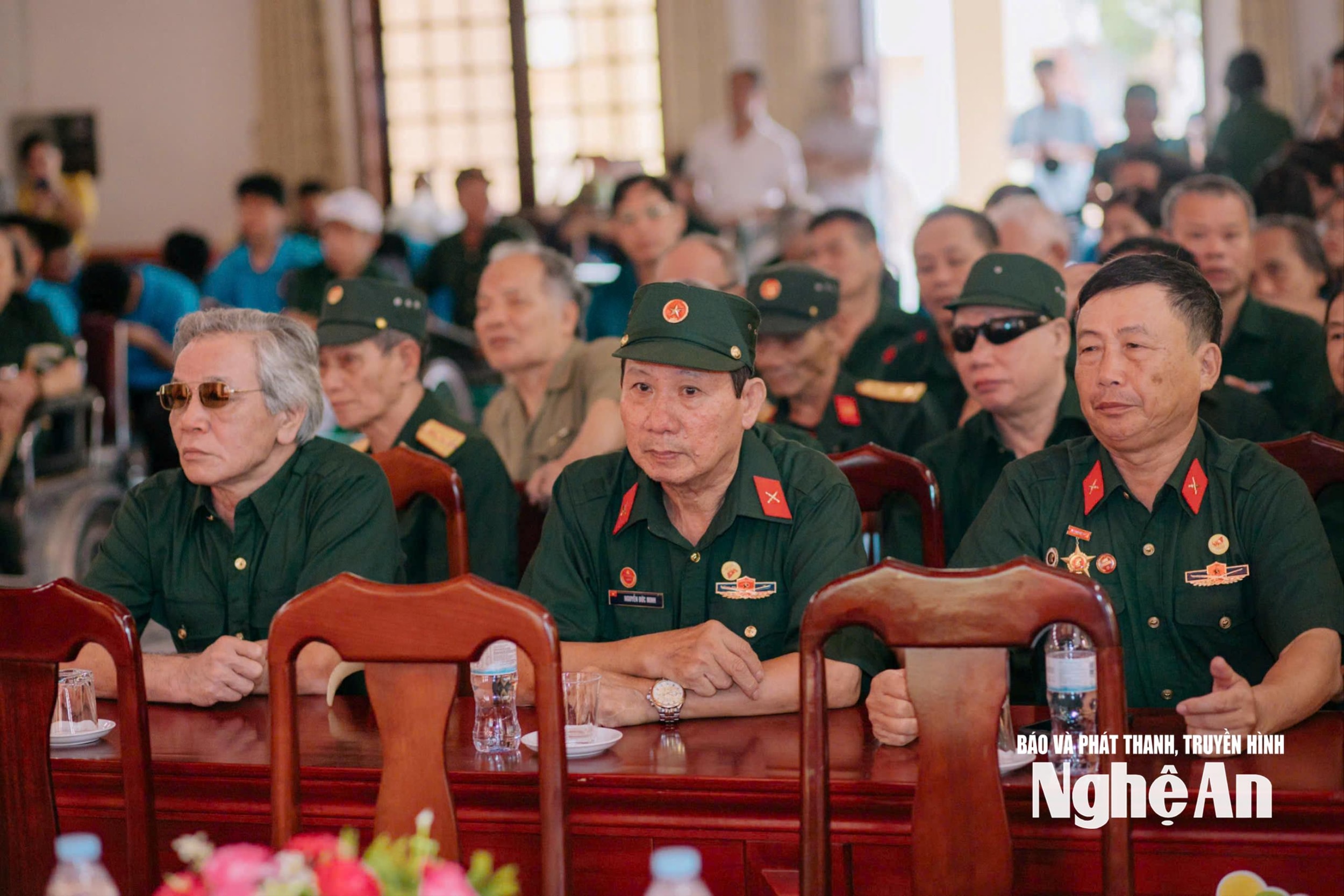 Các thương, bệnh binh của Trung tâm Điều dưỡng thương binh Nghệ An. Ảnh: Minh Quân