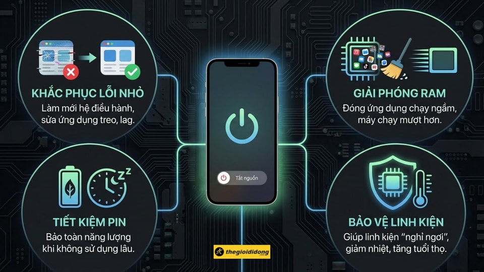 Lợi ích của việc tắt nguồn iPhone