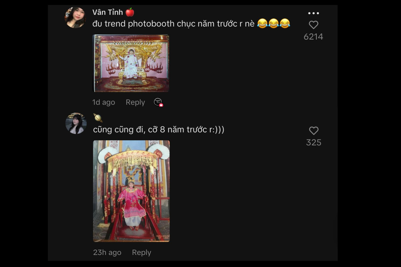 Giới trẻ chia sẻ hình ảnh trải nghiệm dịch vụ chụp ảnh vua chúa tại Suối Tiên