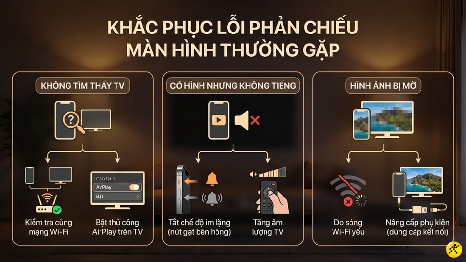 Xử lý lỗi kết nối iPhone và tivi