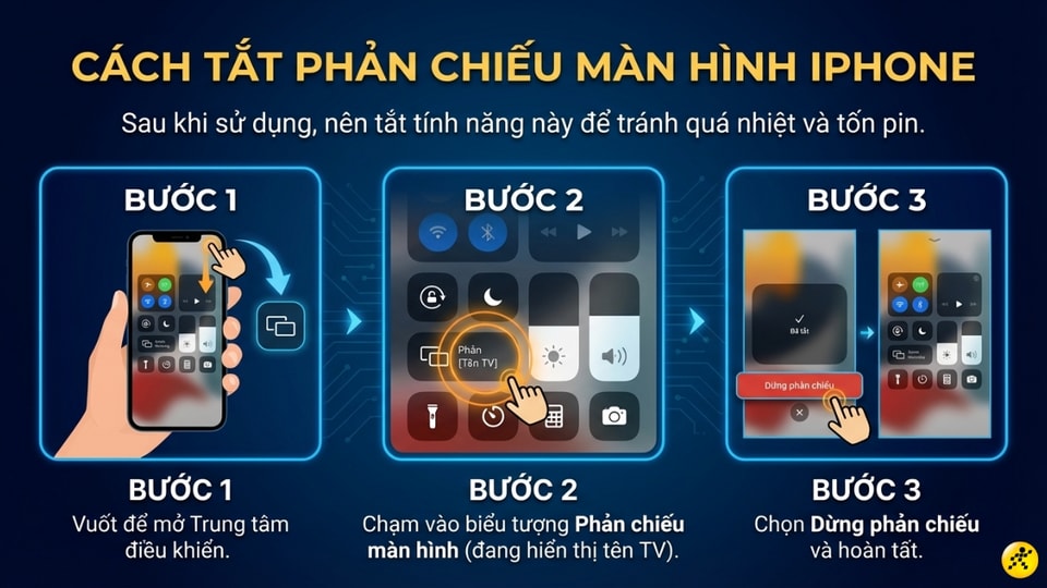 Cách tắt phản chiếu màn hình trên iPhone