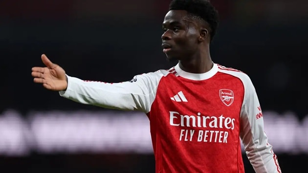 Bukayo Saka thể hiện tầm ảnh hưởng lớn trong lối chơi của Arsenal khi đảm nhận vai trò hộ công.