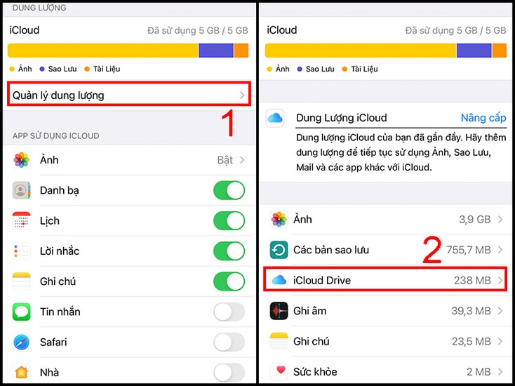 Truy cập iCloud Drive