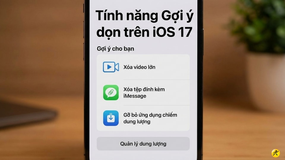 Gợi ý dọn dẹp trên iOS 17