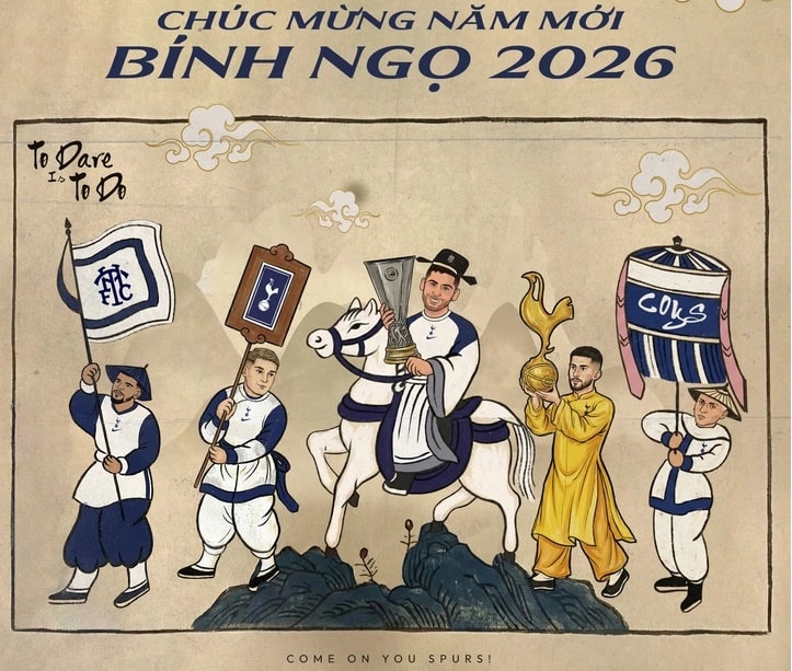 Tottenham Hotspur chúc mừng năm mới người hâm mộ Việt Nam