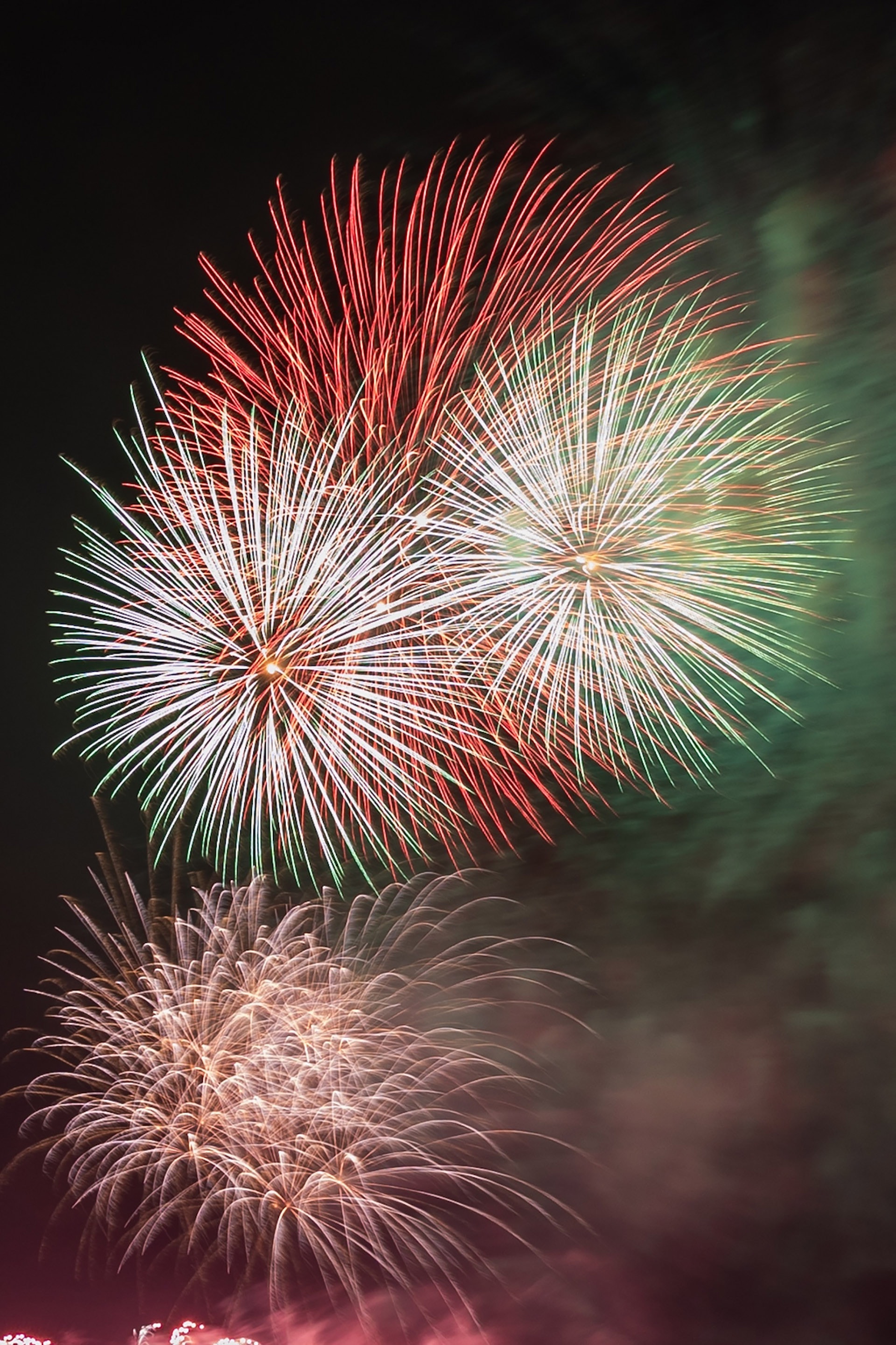 Feux d'artifice au stade My Dinh - Hanoï