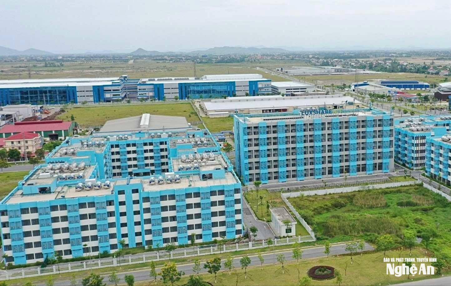 Nhà ở công nhân Nhà máy Luxshare-ICT Nghệ An ở Khu công nghiệp VSIP Nghệ An. Ảnh: Trân Châu