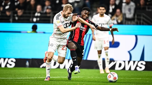 Trận đấu giữa Bayern Munich và Frankfurt tại vòng 23 Bundesliga 2025/26.