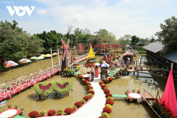 Một điểm du lịch tại làng hoa Sa Đéc