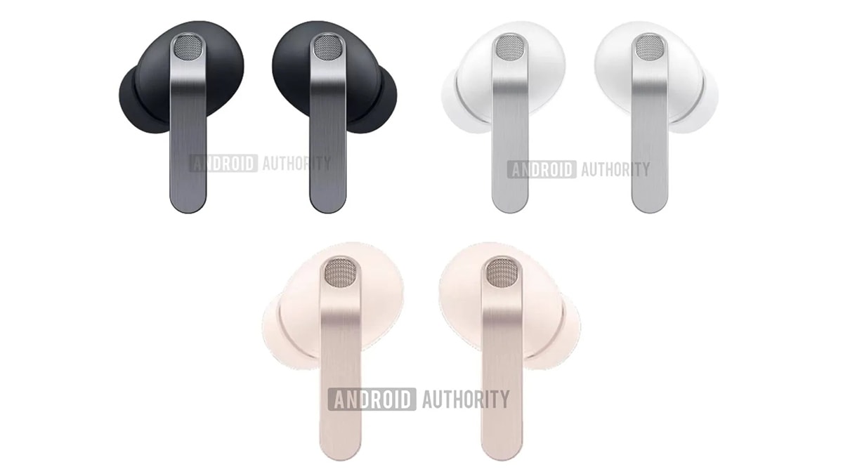 Các tùy chọn màu sắc dự kiến của Galaxy Buds 4 Pro