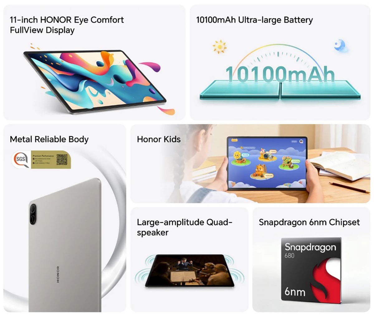 Chi tiết thông số màn hình và tính năng chính của HONOR Pad X8b