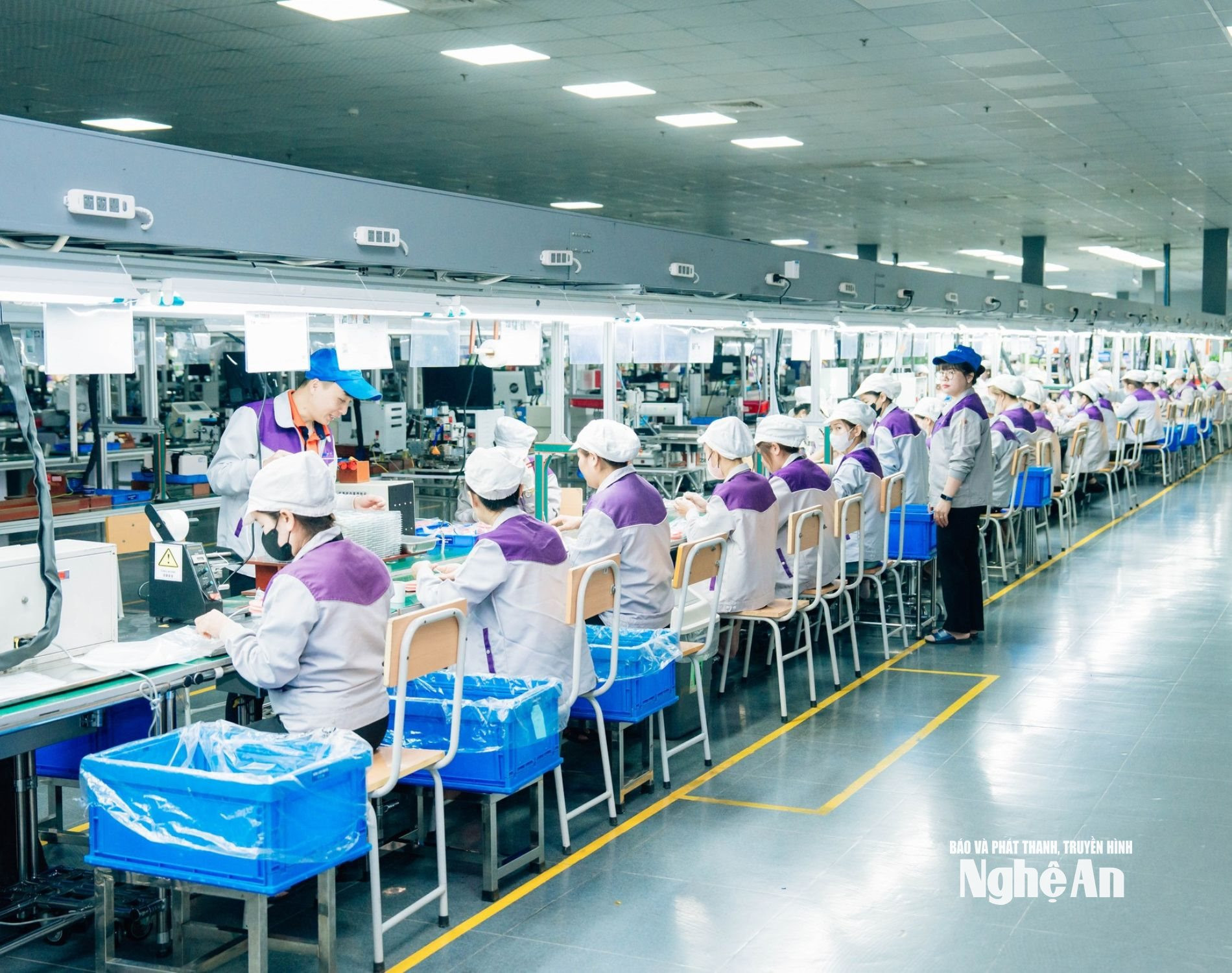công nhân trong ngày làm việc đầu năm Ảnh CSCC10