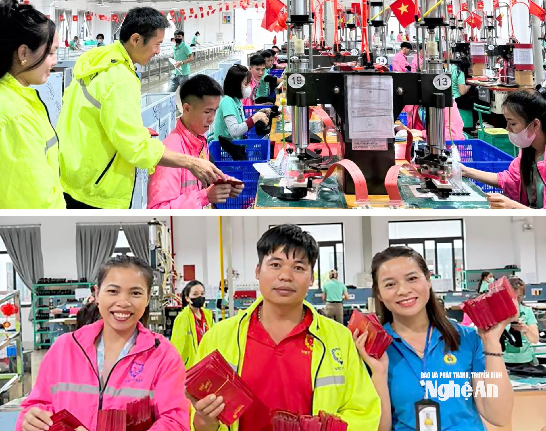 công nhân trong ngày làm việc đầu năm Ảnh CSCC4