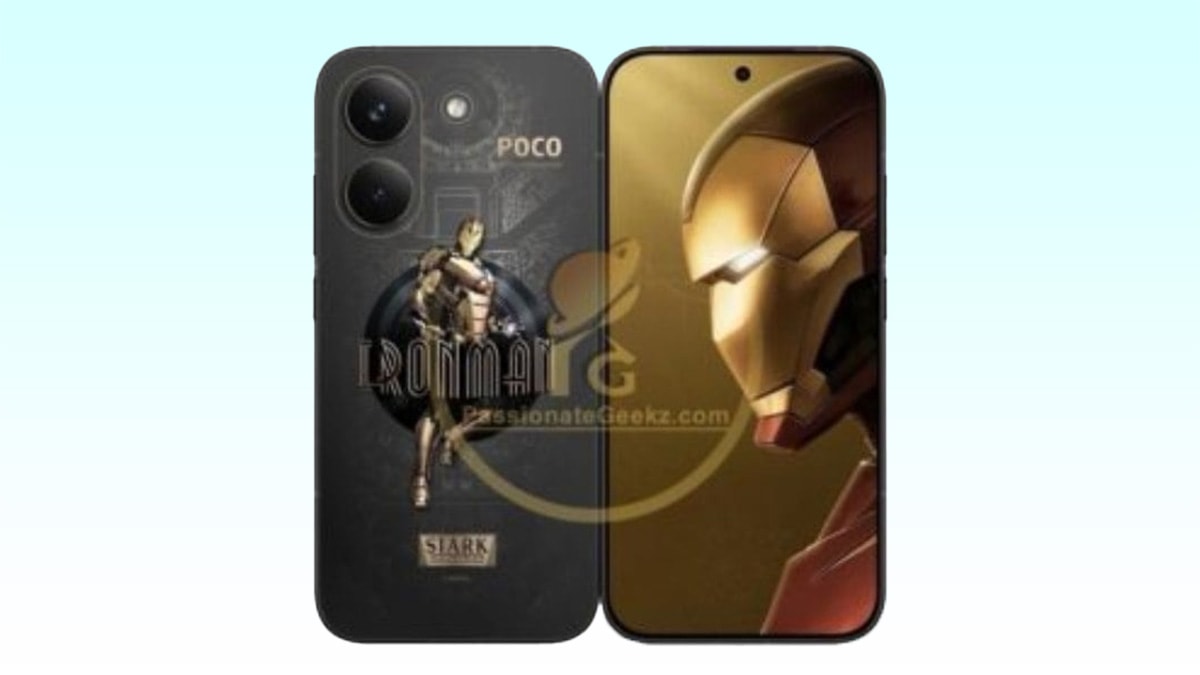 Thiết kế chi tiết của POCO X8 Pro Iron Man Edition