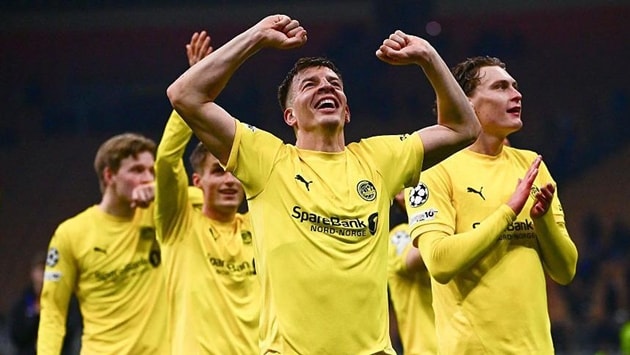 Bodo/Glimt ăn mừng hành trình kỳ diệu tại Champions League sau khi vượt qua Inter Milan.