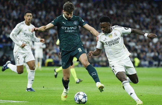 Các cầu thủ Real Madrid và Man City trong một lần đối đầu trực tiếp tại đấu trường châu Âu.