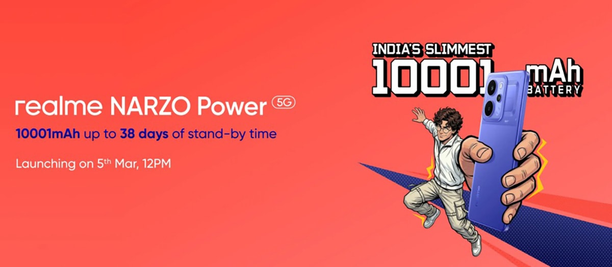 realme Narzo Power 5G xác nhận ra mắt vào ngày 5/3