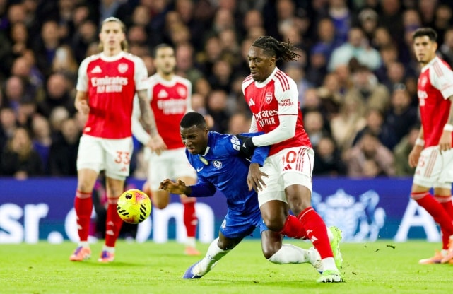 Trận derby London giữa Arsenal và Chelsea tại vòng 28 Ngoại hạng Anh.