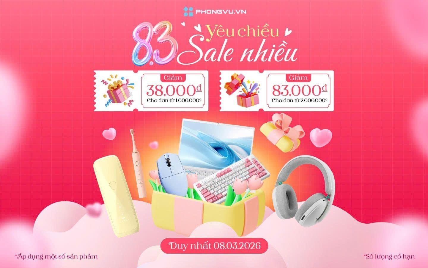 Chương trình khuyến mãi mừng ngày 8/3 tại hệ thống Phong Vũ
