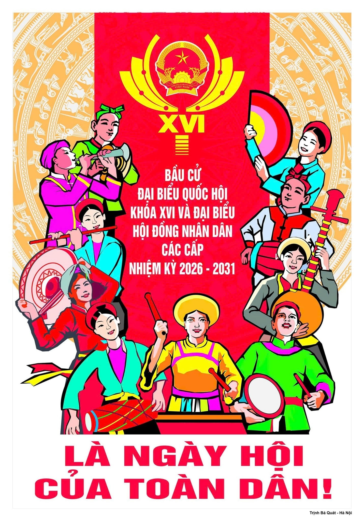 Tranh cổ động của Trịnh B&aacute; Qu&aacute;t