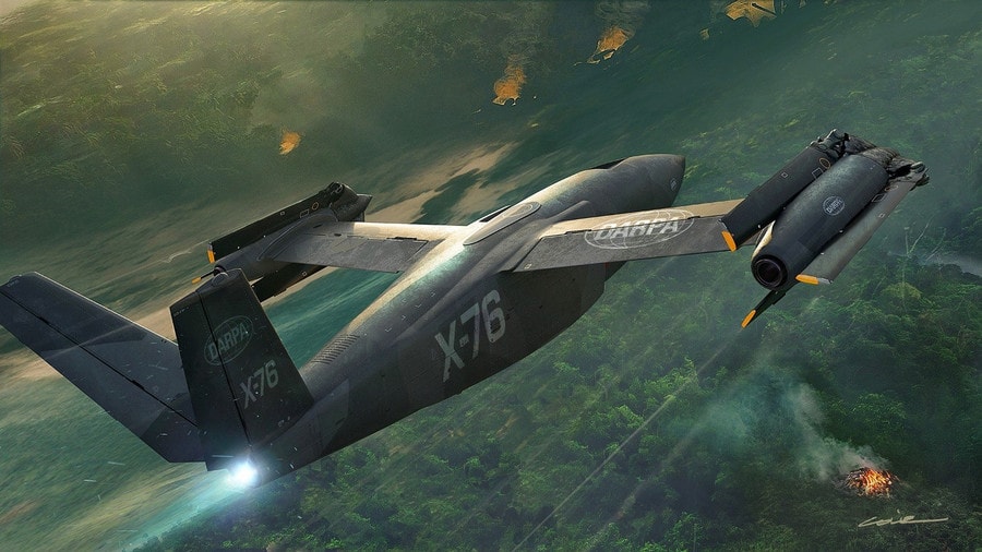 Công bố máy bay phản lực cánh quạt lật X - 76 sáng tạo của DARPA năm 2026
