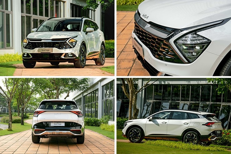 Cận cảnh thiết kế đèn pha Matrix LED và lưới tản nhiệt của KIA Sportage