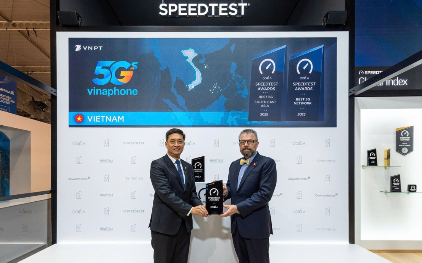 VinaPhone nhận giải mạng 5G tốt nhất Đông Nam Á từ Ookla tại MWC 2026