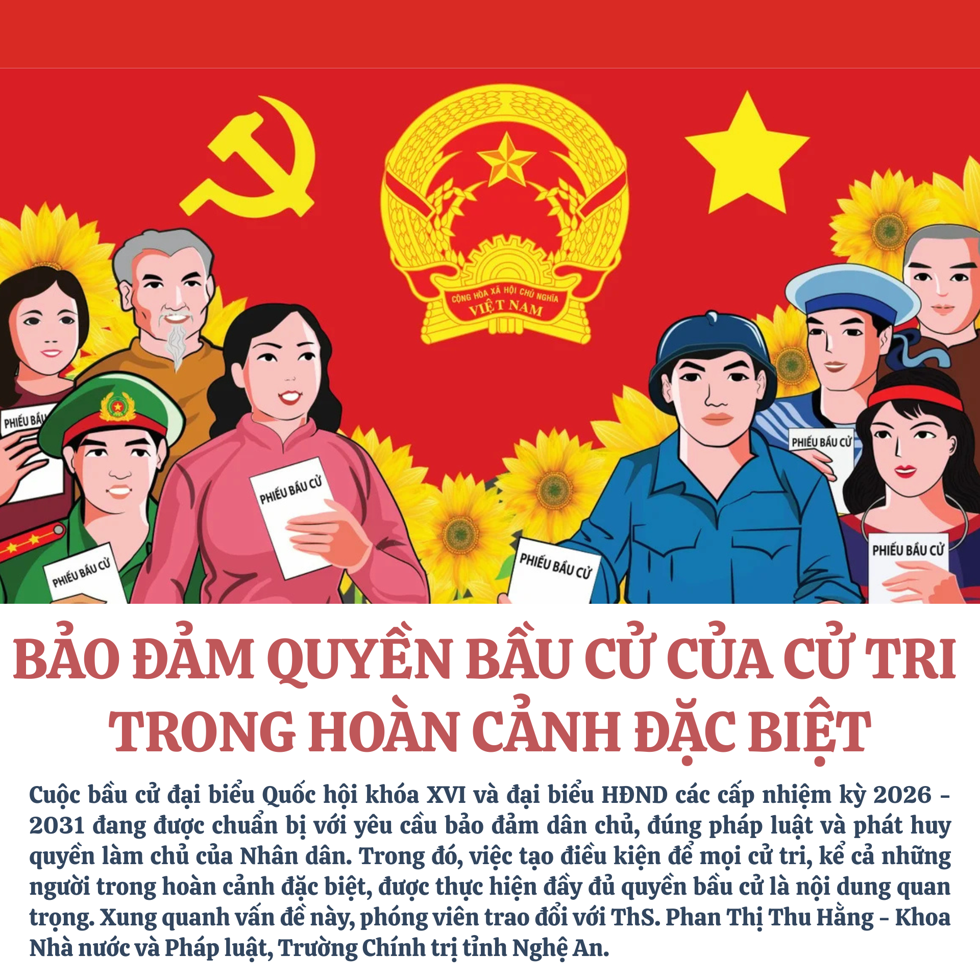 Bảo đảm quyền bầu cử cho cử tri trong hoàn cảnh đặc biệt