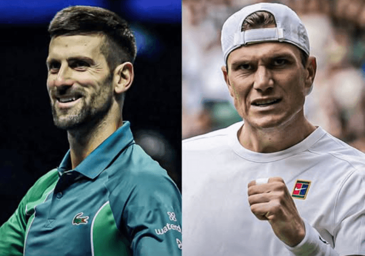 Djokovic (bên trái) sắp chạm trán Draper (bên phải) lần thứ hai