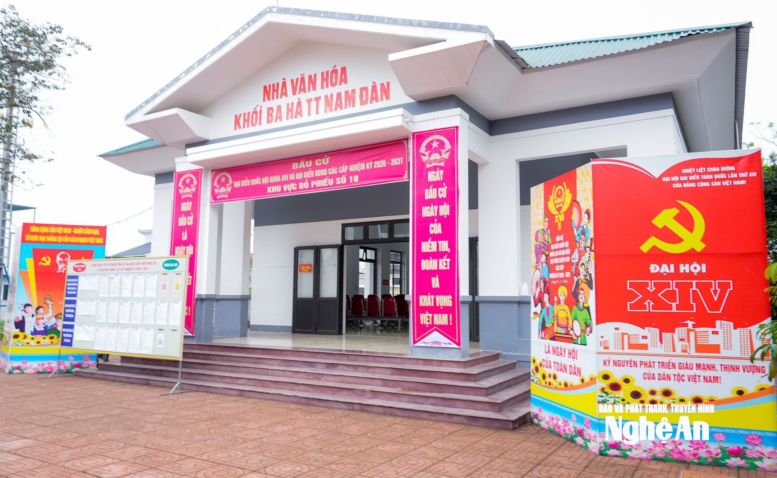 Khu vực bỏ phiếu số 18, Điểm bầu cử xã Nam Đàn. Ảnh PV