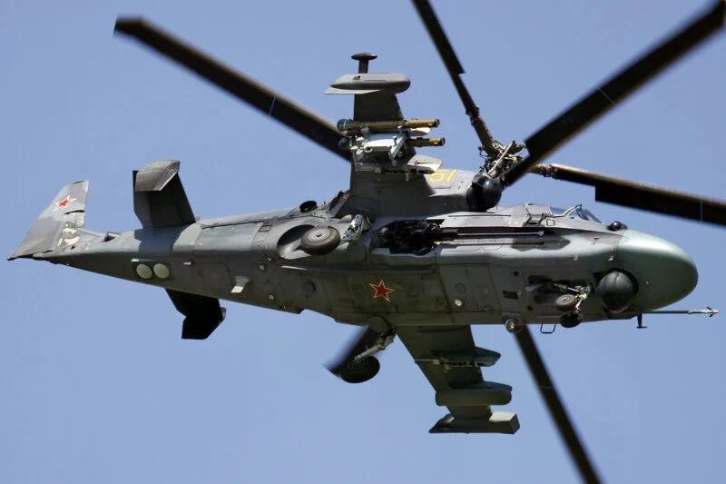 Trực thăng tấn công Ka-52 của Nga trong một hoạt động tác chiến.