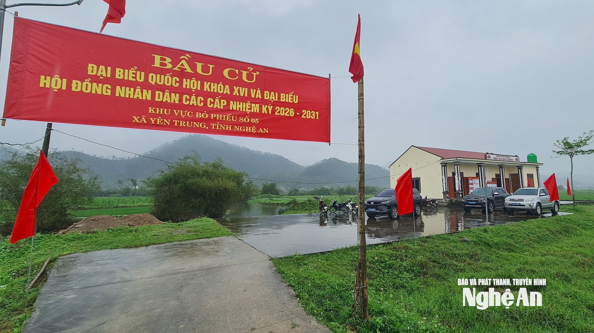 Khu vực bỏ phiếu số 5, xã Yên Trung. Ảnh Nguyễn Toàn