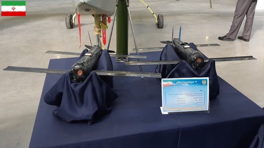 UAV Sina của Iran được trưng bày công khai.