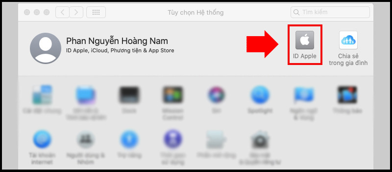 Cài đặt iCloud trên MacBook